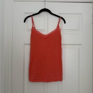 Orange lace cami